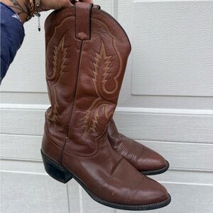 Vintage Tony Lama Brown Boots Sz 9.5